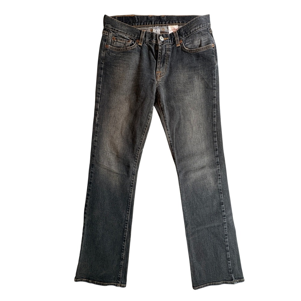 Lucky Brand Dungarees Jeans Womens 4/27 Faded‎ Black Straight Leg Made in USA